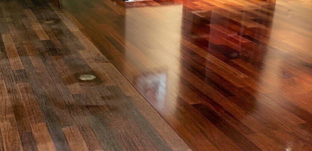 Hardwood floor refinishing before and after